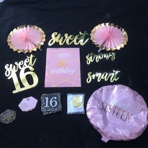 Girls Sweet 16 Birthday Decoration kit